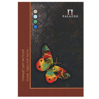 PALAZZO ПБ/А4 Папка для пастели/планшет, А4, 20 л., 4 цвета, 200 г/м2, тонированная бумага, твердая подложка, "Бабочка", ПБ/А4 