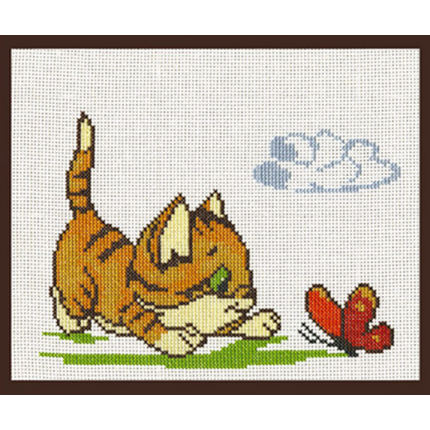 Набор для вышивания 05.001 Котёнок с бабочкой