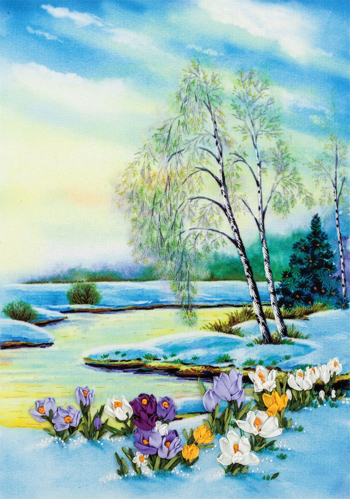 Рисовать красивую весну. Panna цветущие крокусы ЖК-2013. Весенний пейзаж. Весенний пейзаж рисунок.