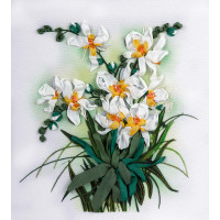 Panna JK-2048 Набор для вышивания "PANNA" "Живая картина" JK-2048 ( ЖК-2048 ) "Белые орхидеи" 