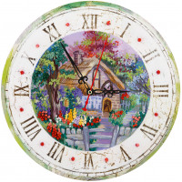 Panna JK-2107 Набор для вышивания "PANNA" "Живая картина" JK-2107 ( ЖК-2107 ) "Часы с домиком" 