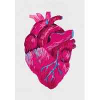 Panna JK-2195 Набор для вышивания "PANNA" "Живая картина" JK-2195 "Анатомическое сердце" 