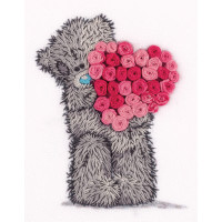 Panna MTY-2125 Набор для вышивания "PANNA" "Живая картина" MTY-2125 "Tatty Teddy с сердцем из роз" 