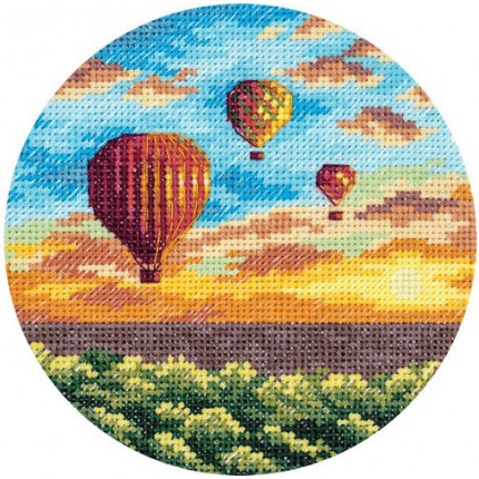 Набор для вышивания PS-7059 Воздушные шары на закате