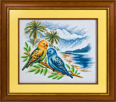 Набор для вышивания ПТ-0856 ВОЛНИСТЫЕ ПОПУГАЙЧИКИ Набор для вышивания «Panna» ПТ-0856 Волнистые попугайчики