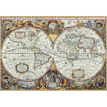 Набор для вышивания ПЗ-1842 Географическая карта мира