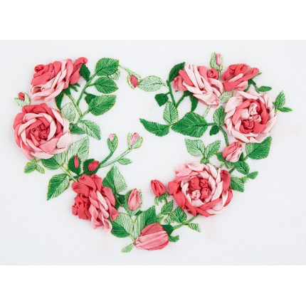 Набор для вышивания ЖК-2114 Сердце из роз