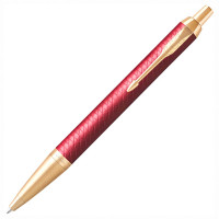 PARKER 2143644 Ручка шариковая PARKER "IM Premium Red GT", корпус красный лак, позолоченные детали, синяя, 2143644 