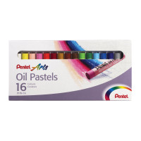 PENTEL PHN4-16 Пастель масляная художественная PENTEL "Oil Pastels", 16 цветов, круглое сечение, картонная упаковка, PHN4-16 