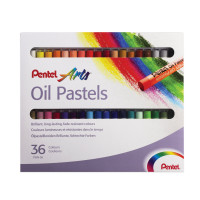 PENTEL PHN4-36 Пастель масляная художественная PENTEL "Oil Pastels", 36 цветов, круглое сечение, картонная упаковка, PHN4-36 