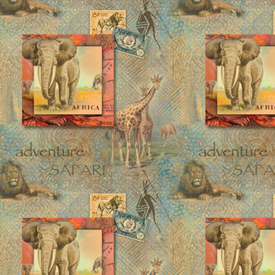 Ткань для пэчворка PEPPY AFRICAN SAFARI PANEL 4473 ФАСОВКА 60 x 110 см 145±5 г/кв.м 100% хлопок 24887 MUL1 (арт. AFRICAN SAFARI PANEL 4473)