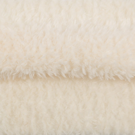 "PEPPY" Плюш PTB-001 ФАСОВКА 48 x 48 см 446 г/кв.м 100% полиэстер молочный/ivory (арт. PTB-001)