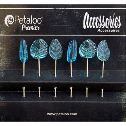 Шпильки декоративные "Petaloo" 1475-005 Glass Ornament Pins х 6 шт.-Blue (арт. 1475-005)