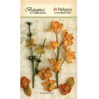 Petaloo 1100-203 Набор цветов бумажных "Petaloo" 1100-203  Floral Ephemera- Amber (янтарь) 