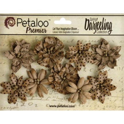Набор цветов бумажных "Petaloo" 1478-200 Wild Blossoms х 9 Med-Craft (арт. 1478-200)