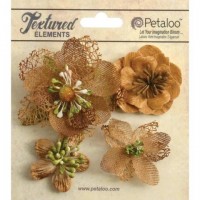 Petaloo 1256-202 Набор цветов из ткани "Petaloo" 1256-202 Mixed Textured Blossoms х 4- M 