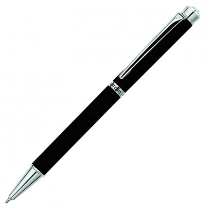 Ручка подарочная шариковая PIERRE CARDIN "Crystal", корпус черный, латунь, хром, синяя, PC0710BP (арт. PC0710BP)