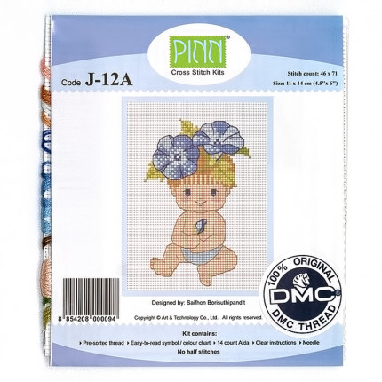 Набор для вышивания "PINN" №01 J-12A "Малыш в голубом" (арт. №01)