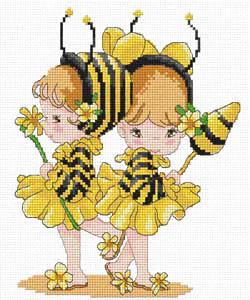Набор для вышивания "PINN" №02 08-H "Девочки-пчелки" (арт. №02)