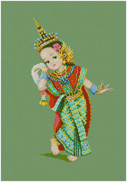 Набор для вышивания "PINN" №09 TC-16 "Тайский танец №1" (арт. №09)