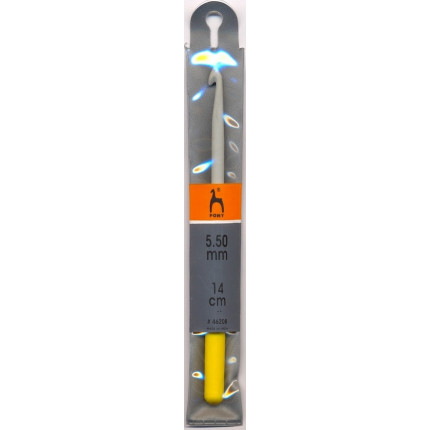 Крючки вязальные PONYс пластиковой ручкой 5,5 мм/14см в чехл. (арт. 00000001049)