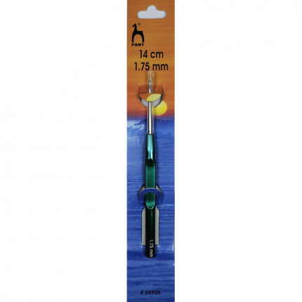 Крючок вязальный Pony 14см 1.75мм с пластиковой ручкой (арт. 58906)
