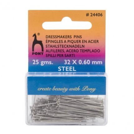 Булавки портновские 32мм*0,60мм,сталь,25гр,PONY,24406 (арт. Булавки портновские 32мм*0,60мм,сталь,25гр,PONY,24406)