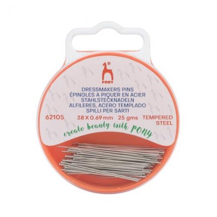 Булавки портновские 38мм*0,69мм, сталь, 25гр, PONY,62105 (арт. Булавки портновские 38мм*0,69мм, сталь, 25гр, PONY,62105)