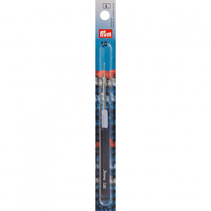Для вязания "PRYM" 175323 Крючок IMRA для тонкой пряжи сталь d 1.0 мм в блистере с цв. пласт. ручкой и колпачком (арт. 175323)