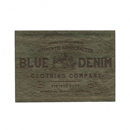 922003 Термоаппликация ярлык BLUE DENIM, искуственная замша, песочный цв. 1шт. Prym (арт. 7734853)