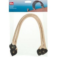 Prym 615175 Ручки для для сумки Клара, текстиль бежевый/коричневый, 45см, 2шт в упаковке, PRYM 615175 