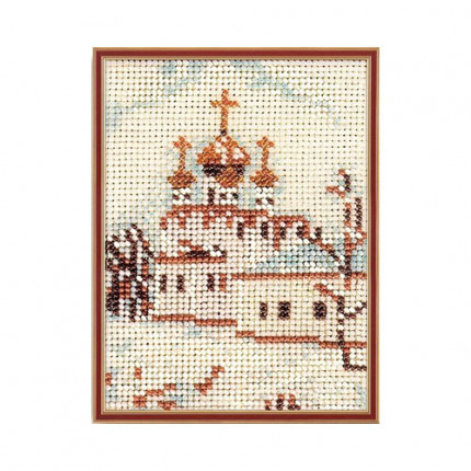 Набор для вышивания В-047 Набор для вышивания "Радуга бисера" В-047 "Москва.Смоленский собор" 14 х 10 см