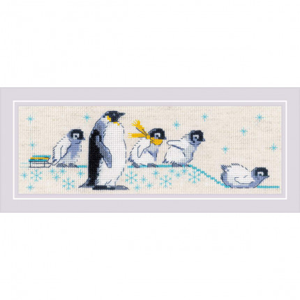 1975 Набор для вышивания Риолис 'Пингвинчики' 24*8см (арт. 566063)