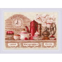 Риолис Набор для вышивания  «Риолис»1874 «Coffee Time»30*21 см Набор для вышивания  «Риолис»1874 «Coffee Time»30*21 см 