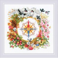 Риолис Набор для вышивания «Риолис» 1881 Компас 30*30 см Набор для вышивания «Риолис» 1881 Компас 30*30 см 