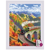 Риолис Набор для вышивания «Риолис» 2211 Осенний экспресс 30*40 см Набор для вышивания «Риолис» 2211 Осенний экспресс 30*40 см 