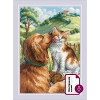 Риолис Набор для вышивания «Риолис» 2275 Как кошка с собакой 21*30 см. Набор для вышивания «Риолис» 2275 Как кошка с собакой 21*30 см. 