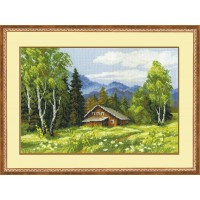 Риолис Набор для вышивания «Сотвори Сама» 1051 Шале,38х26 см Набор для вышивания «Сотвори Сама» 1051 Шале,38х26 см 