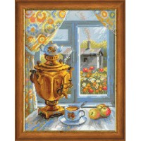 Риолис Набор для вышивания «Сотвори Сама» 1145 Самовар,30х40 см Набор для вышивания «Сотвори Сама» 1145 Самовар,30х40 см 