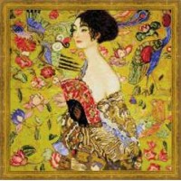 Риолис Набор для вышивания «Сотвори Сама» 1226 Дама с веером,35*35 см Набор для вышивания «Сотвори Сама» 1226 Дама с веером,35*35 см 