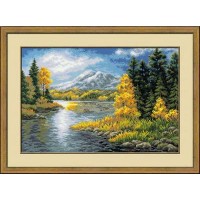 Риолис Набор для вышивания «Сотвори Сама» 1235 Озеро в горах,60*40 см Набор для вышивания «Сотвори Сама» 1235 Озеро в горах,60*40 см 