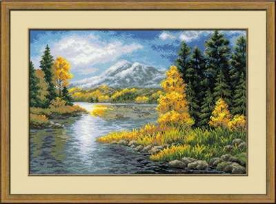 Набор для вышивания Набор для вышивания «Сотвори Сама» 1235 Озеро в горах,60*40 см Набор для вышивания «Сотвори Сама» 1235 Озеро в горах,60*40 см