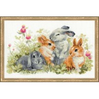 Риолис Набор для вышивания «Сотвори Сама» 1416 Забавные крольчата 40*25 см Набор для вышивания «Сотвори Сама» 1416 Забавные крольчата 40*25 см 