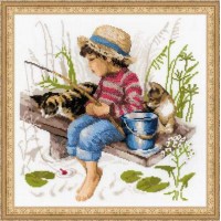 Риолис Набор для вышивания «Сотвори Сама» 1470 Ловись рыбка,30*30 см Набор для вышивания «Сотвори Сама» 1470 Ловись рыбка,30*30 см 