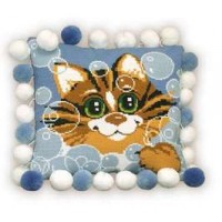 Риолис Набор для вышивания «Сотвори Сама» 386 Подушка. Кот  30*30 см Набор для вышивания «Сотвори Сама» 386 Подушка. Кот  30*30 см 