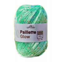 Paillette Glow нить с пайетками Цвет 35 мята