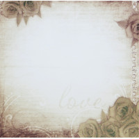 Рукоделие 210920-001-04 Бумага "Artie Vintage Rose" (глиттер) 