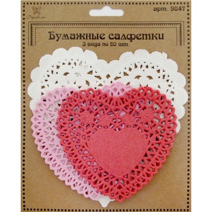 Бумажные салфетки "Рукоделие" 9847 3 вида по 20шт. (арт. Бумажные салфетки "Рукоделие" 9847 3 вида по 20шт.)