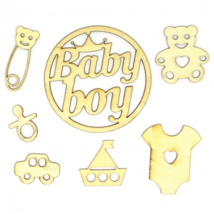 Деревянные украшения "Рукоделие" WF06 Baby boy (арт. Деревянные украшения "Рукоделие" WF06 Baby boy)