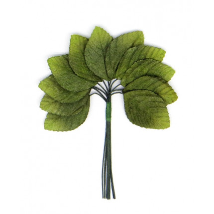Декоративный букетик "Листья" (зеленый) (арт. DKB197B)